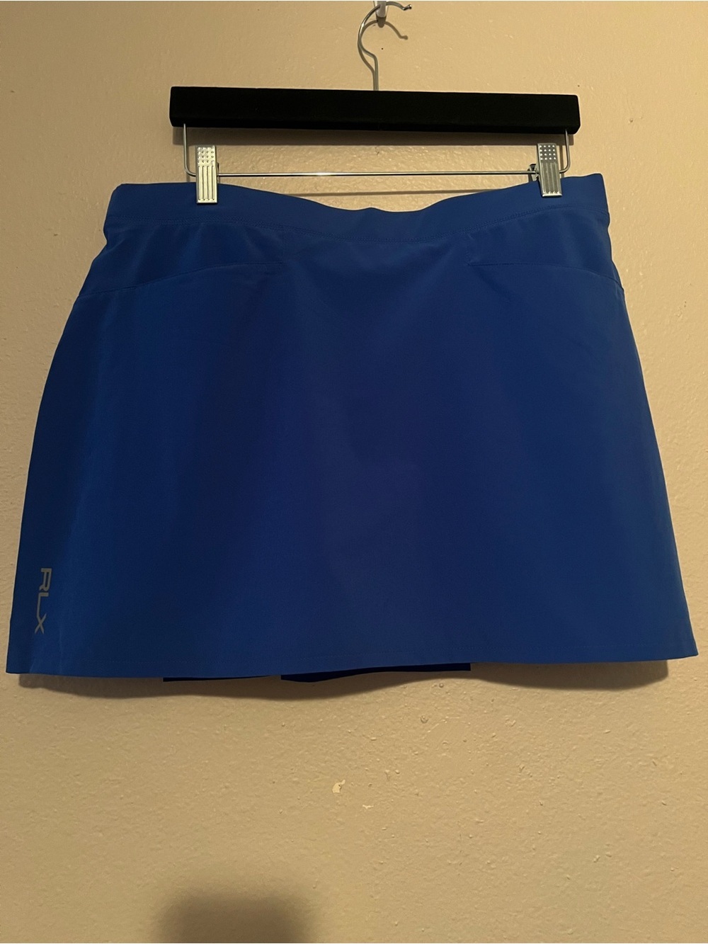 RLX Ralph Lauren GOLF Pleated AIM Four-Way Stretch 15" Skort NWT $128 Large Blue